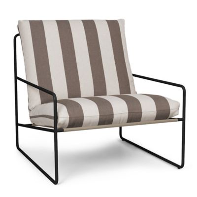 ferm LIVING Desert Upholstered Outdoor Lounge Chair - Color: Black - 110426