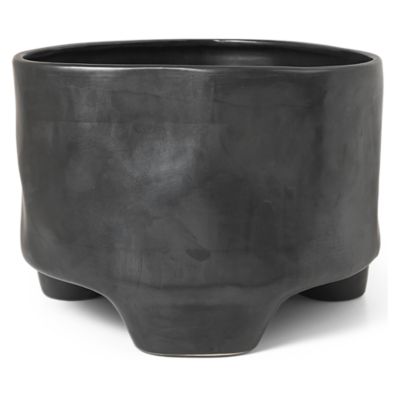 ferm LIVING Esca Pot - Color: Black - Size: Large - 1104267231