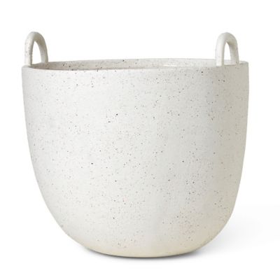 FRL2548426 ferm LIVING Speckle Pot - Color: White - Size: Lar sku FRL2548426