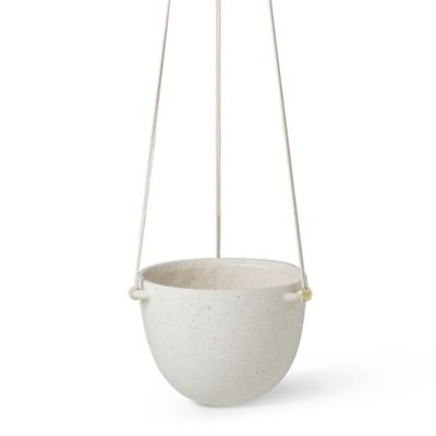 ferm LIVING Speckle Hanging Pot - Color: White - Size: Large - 1104263154