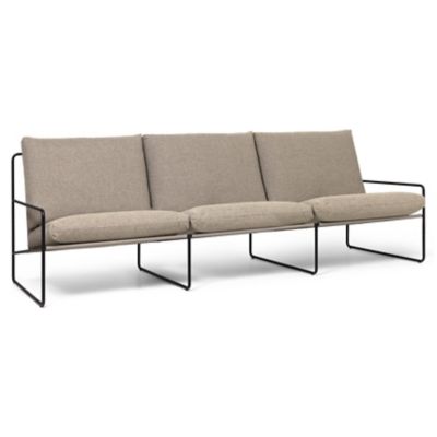 ferm LIVING Desert 3 Seater Outdoor Sofa - Color: Black - 1104265435