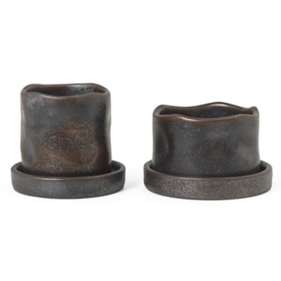 FRL2548512 ferm LIVING Uneru Mini Pots, Set of 2 - Color: Bla sku FRL2548512