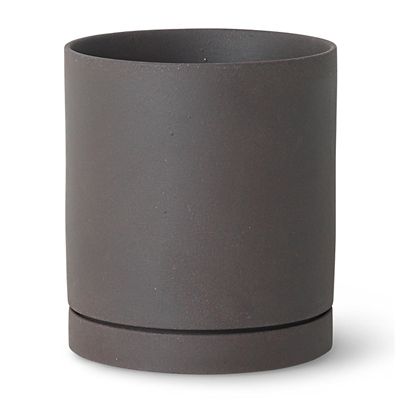 FRL2548527 ferm LIVING Sekki Pot - Color: Black - Size: Large sku FRL2548527