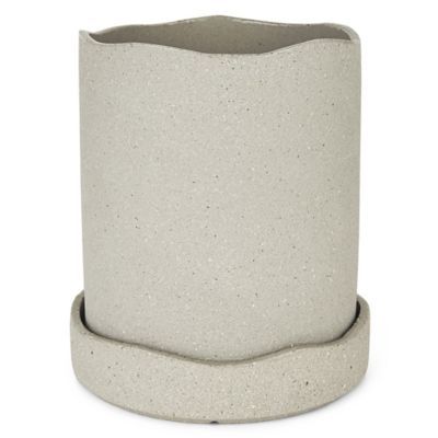 ferm LIVING Uneru Pot - Color: Grey - Size: Large - 1104267317