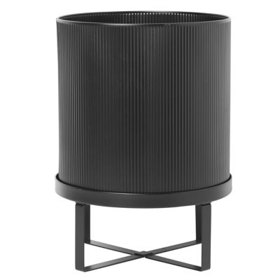 ferm LIVING Bau Outdoor Pot - Color: Black - Size: Large - 100202101