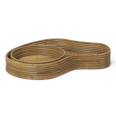 ferm LIVING Isola Trays - Set of 2 - Color: Beige - 1104267459