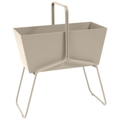 Fermob Basket High Planter - Color: Brown - 323114