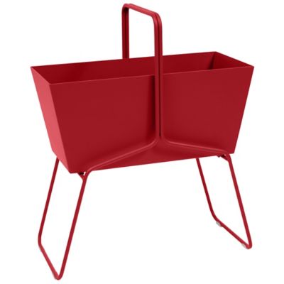 Fermob Basket High Planter - Color: Red - 323167