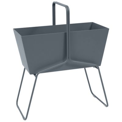 Fermob Basket High Planter - Color: Grey - 323126