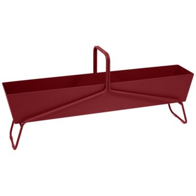 Fermob Basket Long Planter - Color: Red - 323043