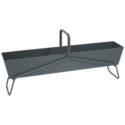 Fermob Basket Long Planter - Color: Grey - 323026