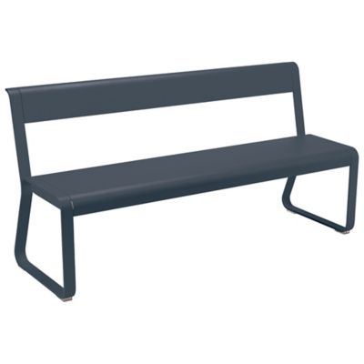 Fermob Bellevie Bench with Back - Color: Black - 841547