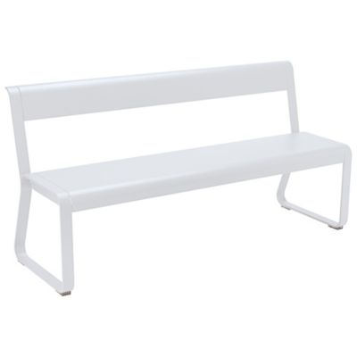 Fermob Bellevie Bench with Back - Color: White - 841501