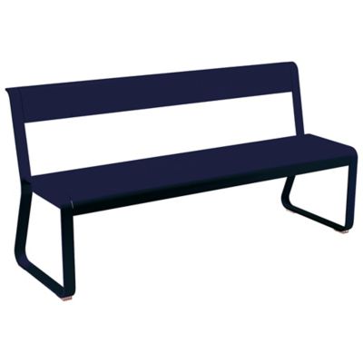 FRM1652979 Fermob Bellevie Bench with Back - Color: Blue - 84 sku FRM1652979