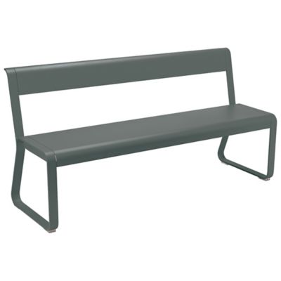 Fermob Bellevie Bench with Back - Color: Green - 841548