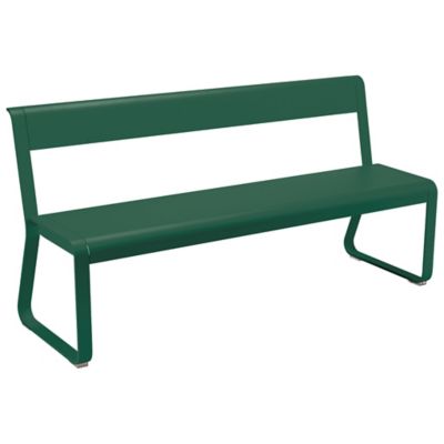 Fermob Bellevie Bench with Back - Color: Green - 841502