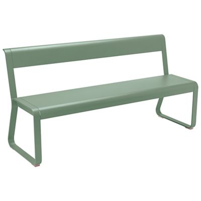 Fermob Bellevie Bench with Back - Color: Green - 841582