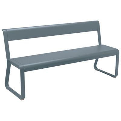 Fermob Bellevie Bench with Back - Color: Grey - 841526