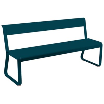 FRM1835290 Fermob Bellevie Bench with Back - Color: Blue - 84 sku FRM1835290