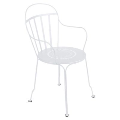 Fermob Louvre Stacking Arm Chair Set of 2 - Color: White - 080201