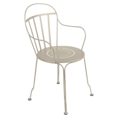 Fermob Louvre Stacking Arm Chair Set of 2 - Color: Beige - 080214