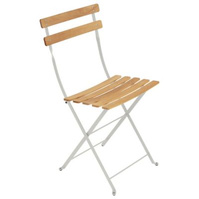 Fermob Bistro Folding Naturel Chair - Set of 2 - Color: Grey - 5107A5