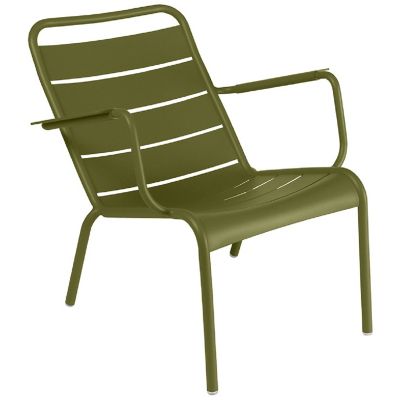 Fermob Luxembourg Low Chair - Set of 2 - Color: Green - 4104D3