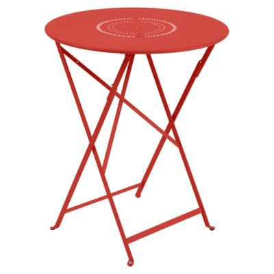 Fermob Floreal Perforated Table - Color: Orange - Size: Small - 023045