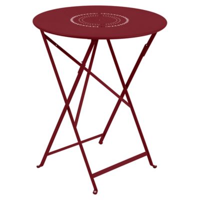 Fermob Floreal Perforated Table - Color: Red - Size: Small - 023043