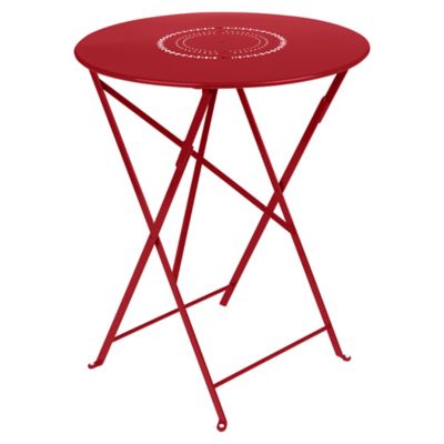 Fermob Floreal Perforated Table - Color: Red - Size: Small - 023067