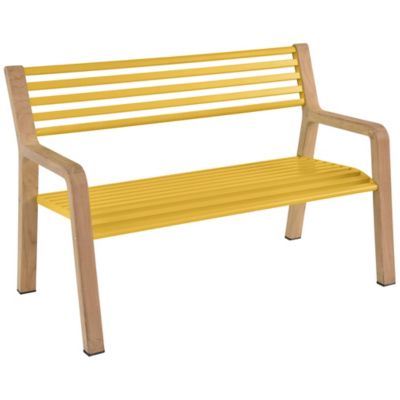 FRM2413376 Fermob Somerset Bench - Color: Yellow - 3237C6 sku FRM2413376