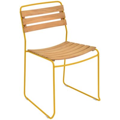 Fermob Surprising Teak Chair - Set of 2 - Color: Yellow - 1241C6