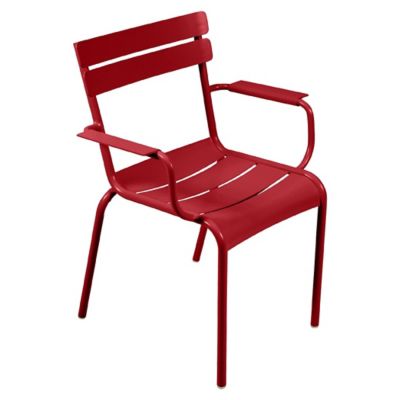 Fermob Luxembourg Stacking Armchair Set of 2 - Color: Red - 410267