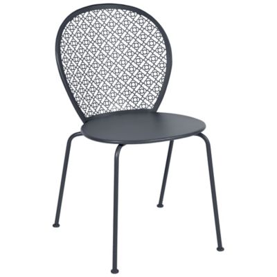 Fermob Lorette Outdoor Side Chair - Set of 2 - Color: Black - 571147