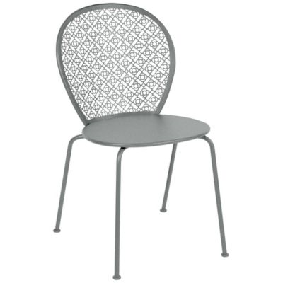 Fermob Lorette Outdoor Side Chair - Set of 2 - Color: Grey - 5711C7