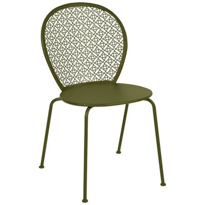 Fermob Lorette Outdoor Side Chair - Set of 2 - Color: Green - 5711D3