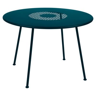 Fermob Lorette Round Perforated Table - Color: Blue - 576121