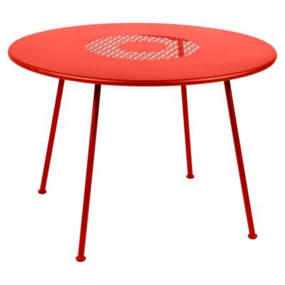 Fermob Lorette Round Perforated Table - Color: Orange - 576145