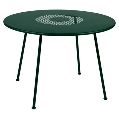 Fermob Lorette Round Perforated Table - Color: Green - 576102