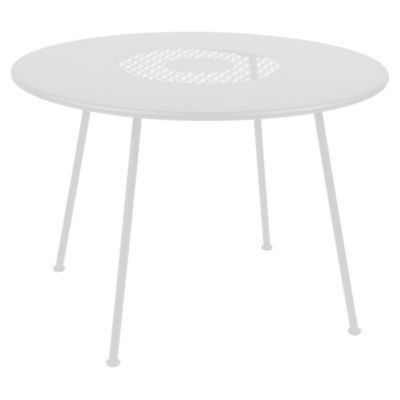 FRM1965644 Fermob Lorette Round Perforated Table - Color: Whi sku FRM1965644