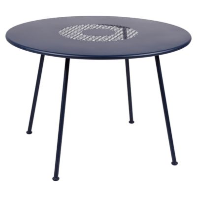 Fermob Lorette Round Perforated Table - Color: Blue - 576192