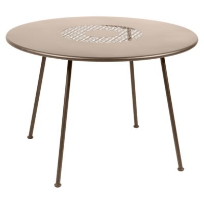 Fermob Lorette Round Perforated Table - Color: Beige - 576114