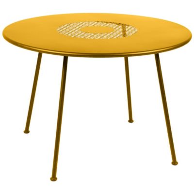 FRM2413122 Fermob Lorette Round Perforated Table - Color: Yel sku FRM2413122