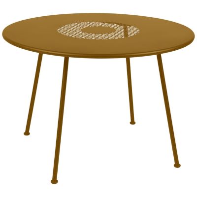 Fermob Lorette Round Perforated Table - Color: Brown - 5761D2