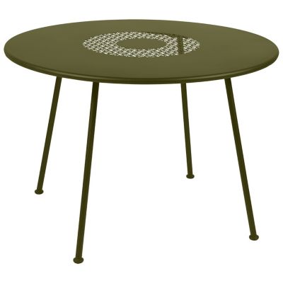 Fermob Lorette Round Perforated Table - Color: Green - 5761D3