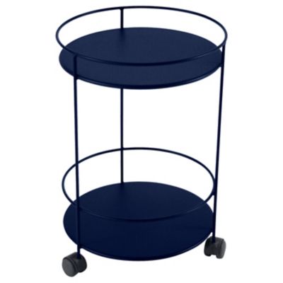 Fermob Guinguette Rolling Small Table - Color: Blue - 106292