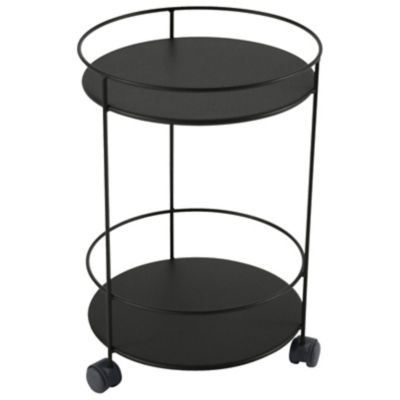 Fermob Guinguette Rolling Small Table - Color: Black - 106242