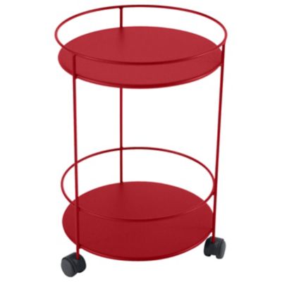 Fermob Guinguette Rolling Small Table - Color: Red - 106267