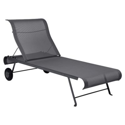 Fermob Dune Sunlounger - Color: Black - 130847ST