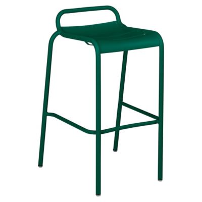 Fermob Luxembourg Low Back High Stool - Set of 2 - Color: Green - 411202